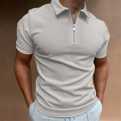 Leslie – Men's Lightweight Polo with Zipper Accent