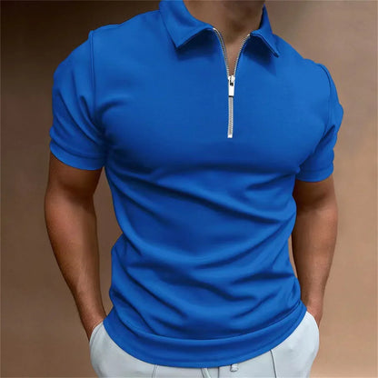 Leslie – Men's Lightweight Polo with Zipper Accent