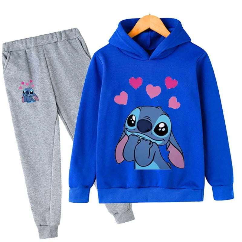 Judith – Kids' Cartoon Print Hoodie & Pants Set