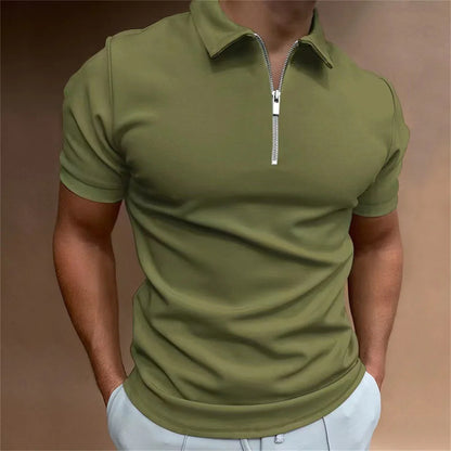 Leslie – Men's Lightweight Polo with Zipper Accent