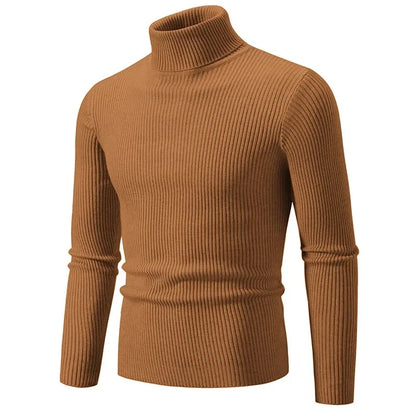 Damien – Men's Warm Striped Turtleneck Pullover