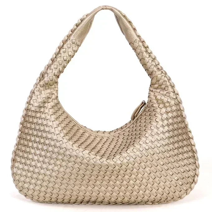 Esme – Women's Woven Vegan Leather Shoulder Tote