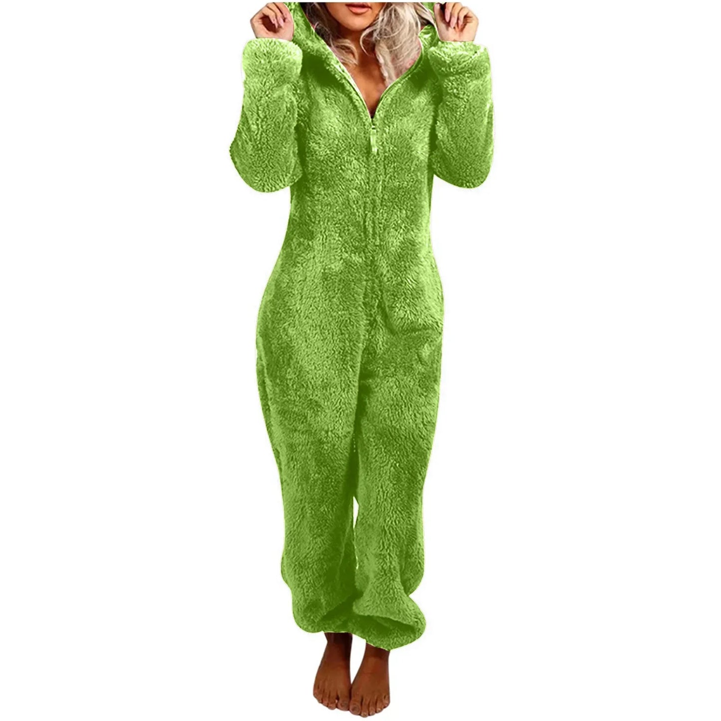 Deborah – Cozy & Elegant Women's Hooded Onesie Pajamas