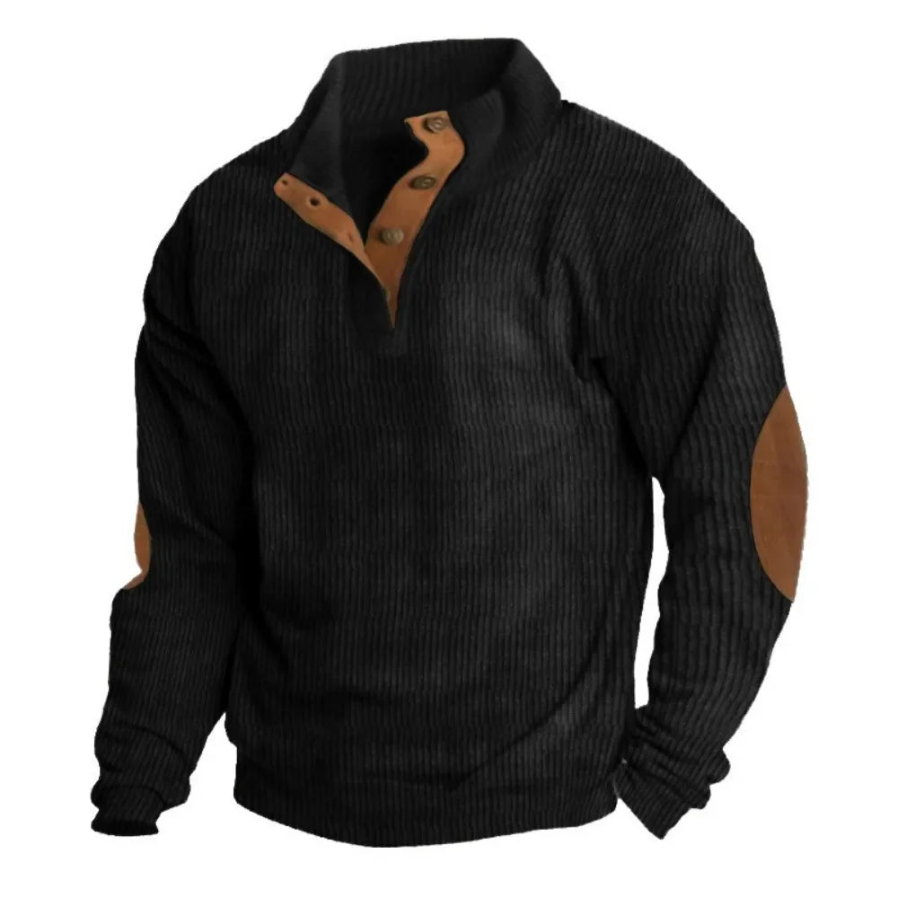 Jude – Casual Men's Long Sleeve Hoodie with Stand Collar