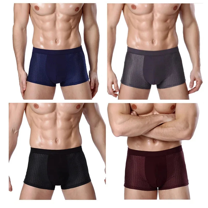 Winston – Men's Breathable Bamboo Fiber Boxers 4-Pack