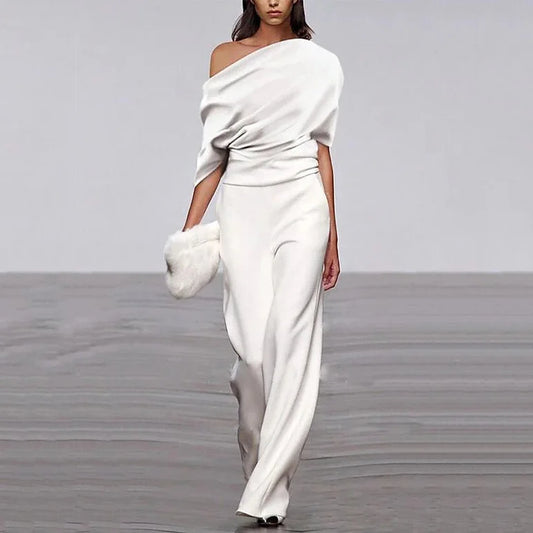 Jade – Elegant Spring Jumpsuit with Single-Breasted Neckline
