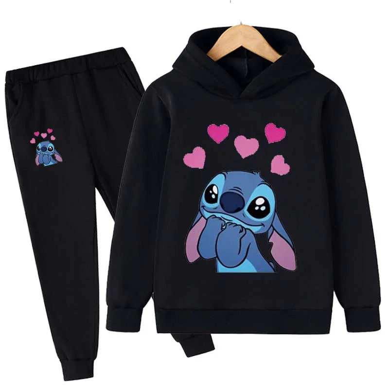 Judith – Kids' Cartoon Print Hoodie & Pants Set