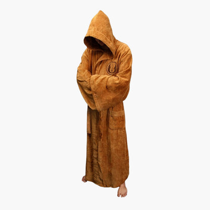 Men's Hooded Cosplay Bathrobe – Jedi & Sith Inspired Loungewear for Home and Costume