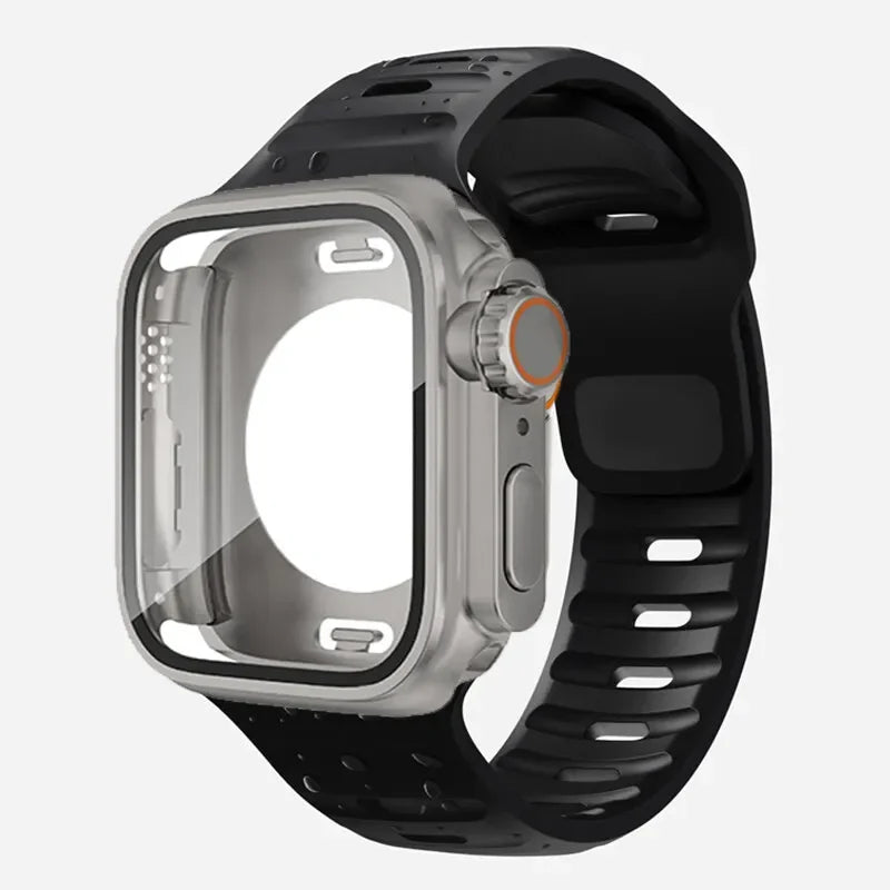 William – Unisex Waterproof Case and Silicone Band for Apple Watch