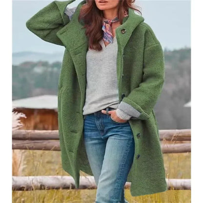 Melanie – Plush Women's Hooded Cardigan Coat