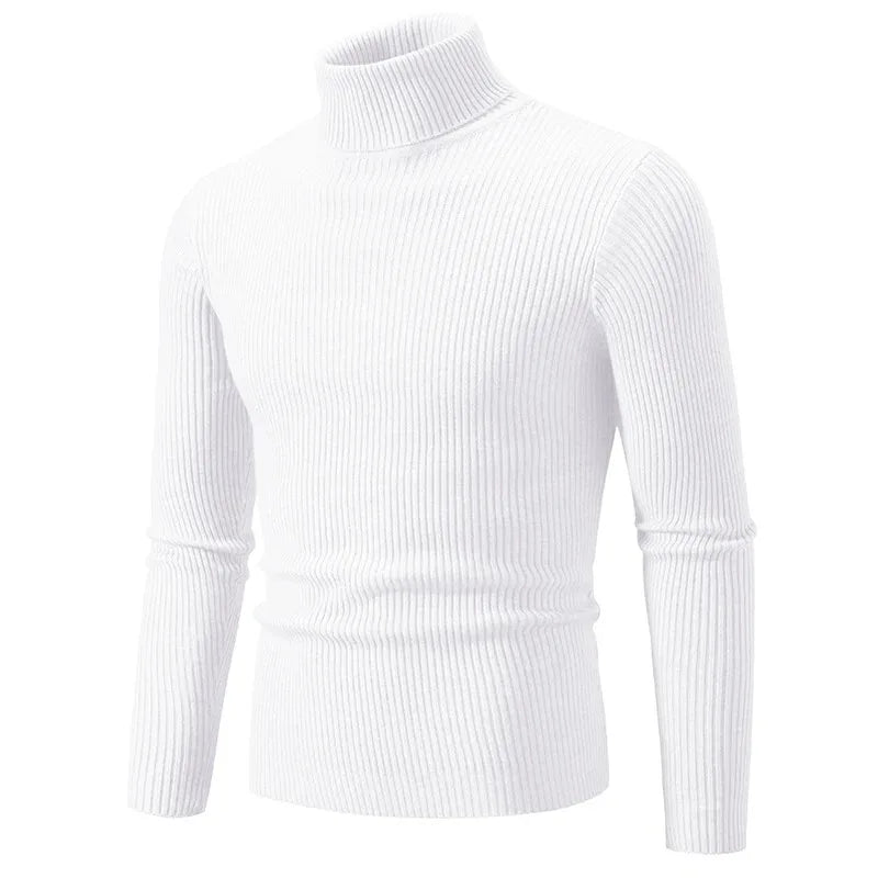 Damien – Men's Warm Striped Turtleneck Pullover