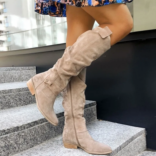 Women's Timeless Knee-High Casual Boots – Classic Style and Everyday Comfort