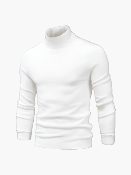 Men's Classic Turtleneck Knit Pullover Sweater for Everyday and Formal Wear