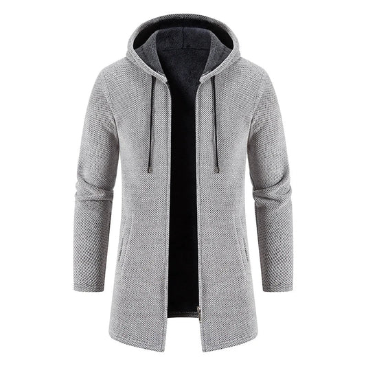 Frank – Men's Winter Long Coat with Windbreaker and Hoodie