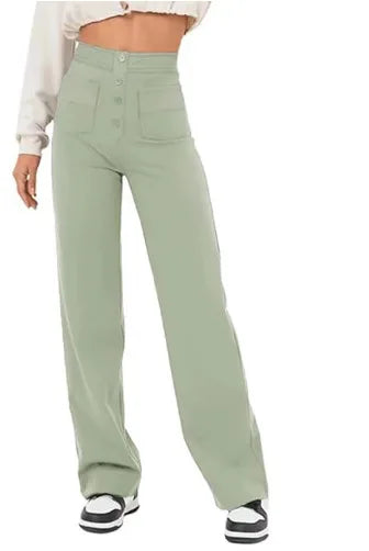 Marie – Women's High-waisted Straight-leg Pants