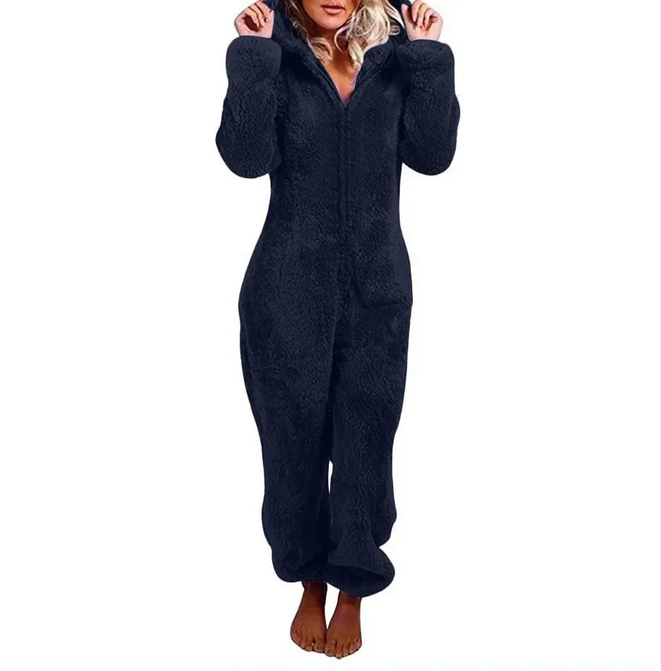 Deborah – Cozy & Elegant Women's Hooded Onesie Pajamas