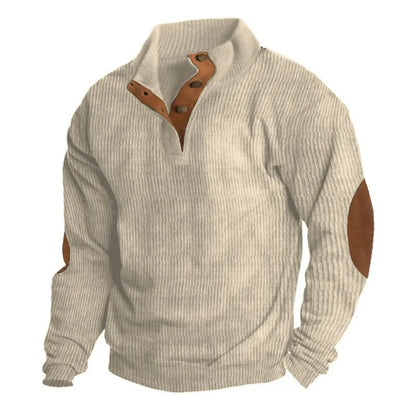 Jude – Casual Men's Long Sleeve Hoodie with Stand Collar