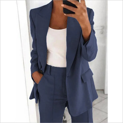 Deborah – Women's Casual Long Sleeve Two-Piece Suit