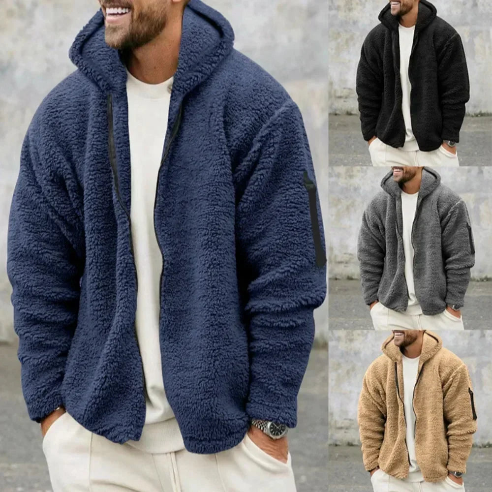 Derek – Men's Comfortable & Elegant Double-Sided Fleece Hoodie