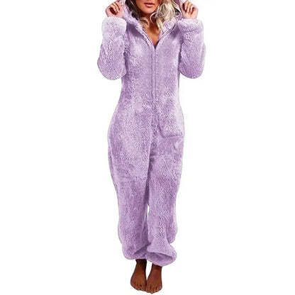 Deborah – Cozy & Elegant Women's Hooded Onesie Pajamas