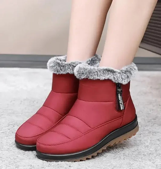 Abigail – Women's Waterproof Winter Ankle Boots with Double Zipper