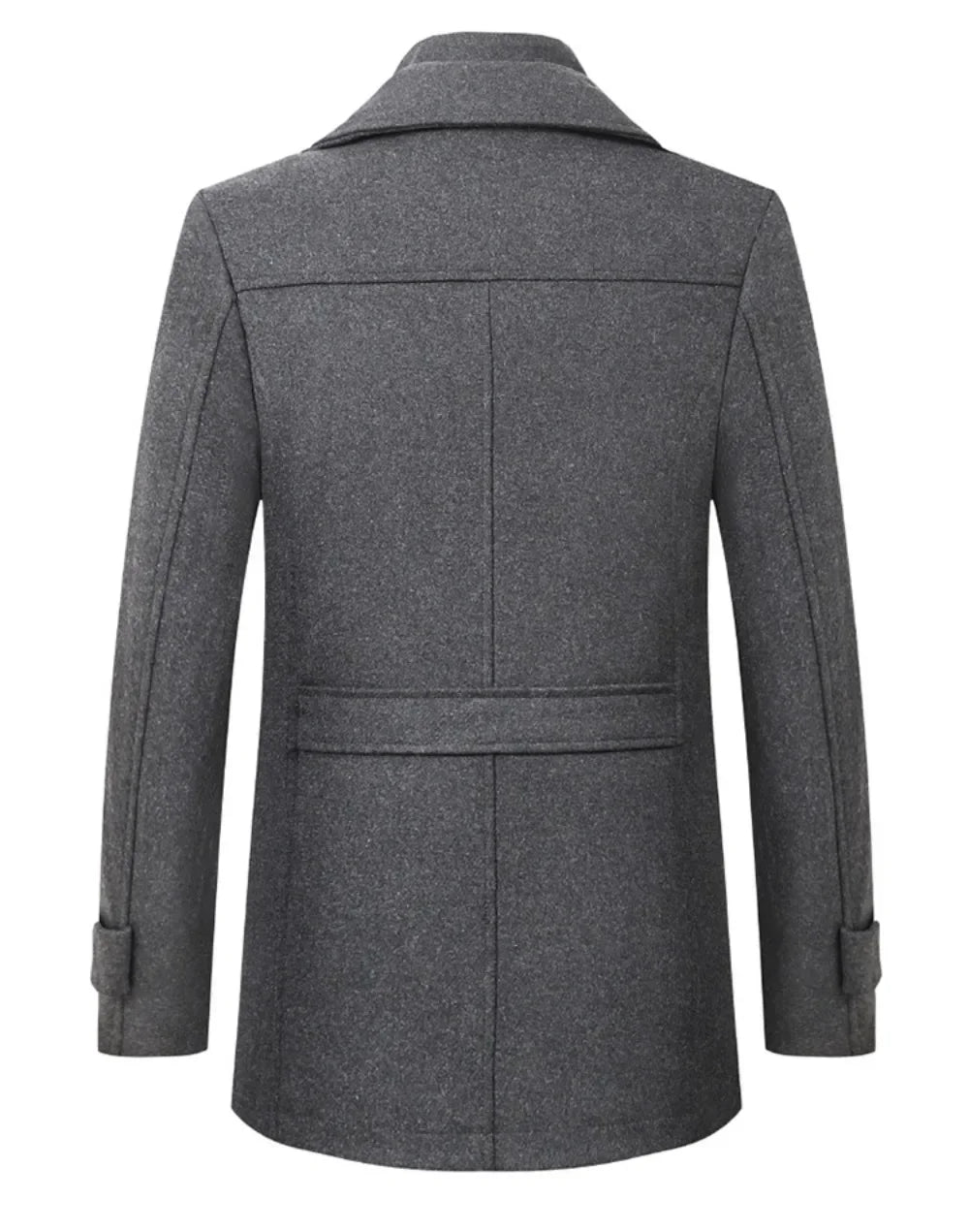 Lawrence – Men's Wool Blend Double-Collar Overcoat