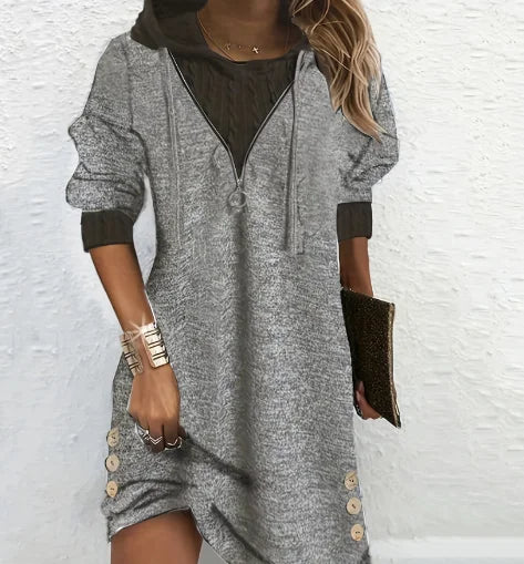 Chelsea – Women's Patchwork Hoodie Dress