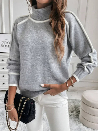 Melissa – Women's Oversized Turtleneck Sweater