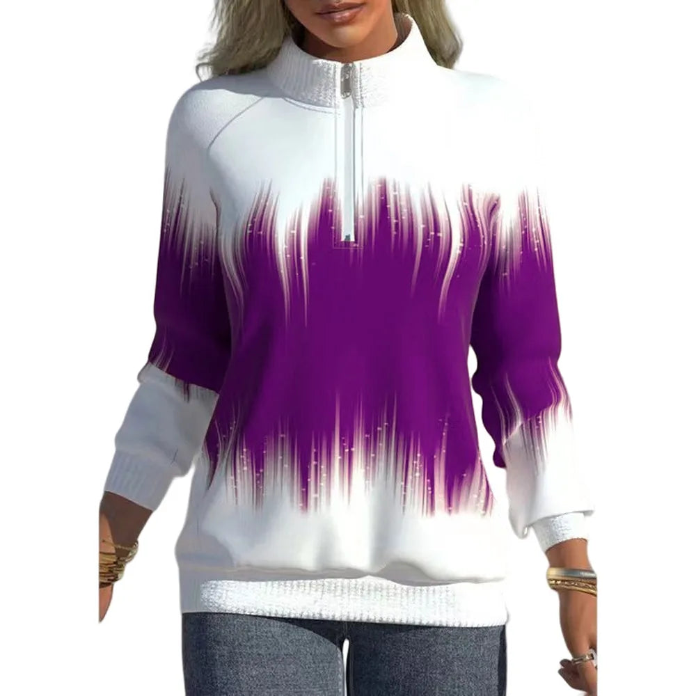 Vanessa – Casual College Hoodie with High Collar