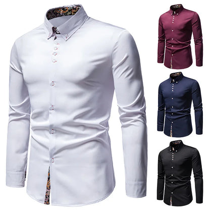 Guy – Slim Fit Paisley Print Long Sleeve Shirt