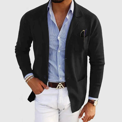 Men's Classic Business Casual Blazer – Old Money Style Tailored Jacket for Office and Smart Outings