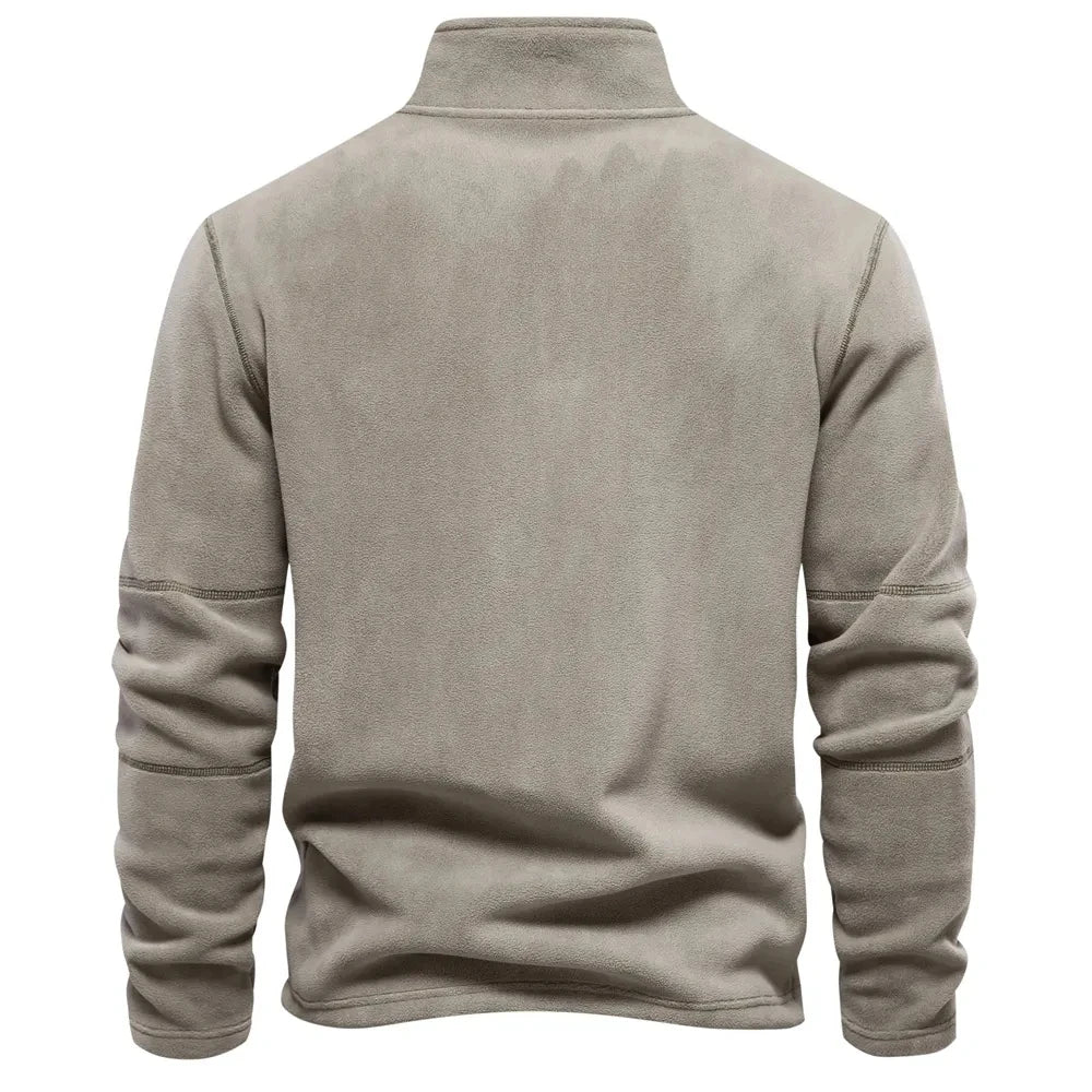 Jon – Men's Soft Shell Zip Collar Turtleneck Sweatshirt