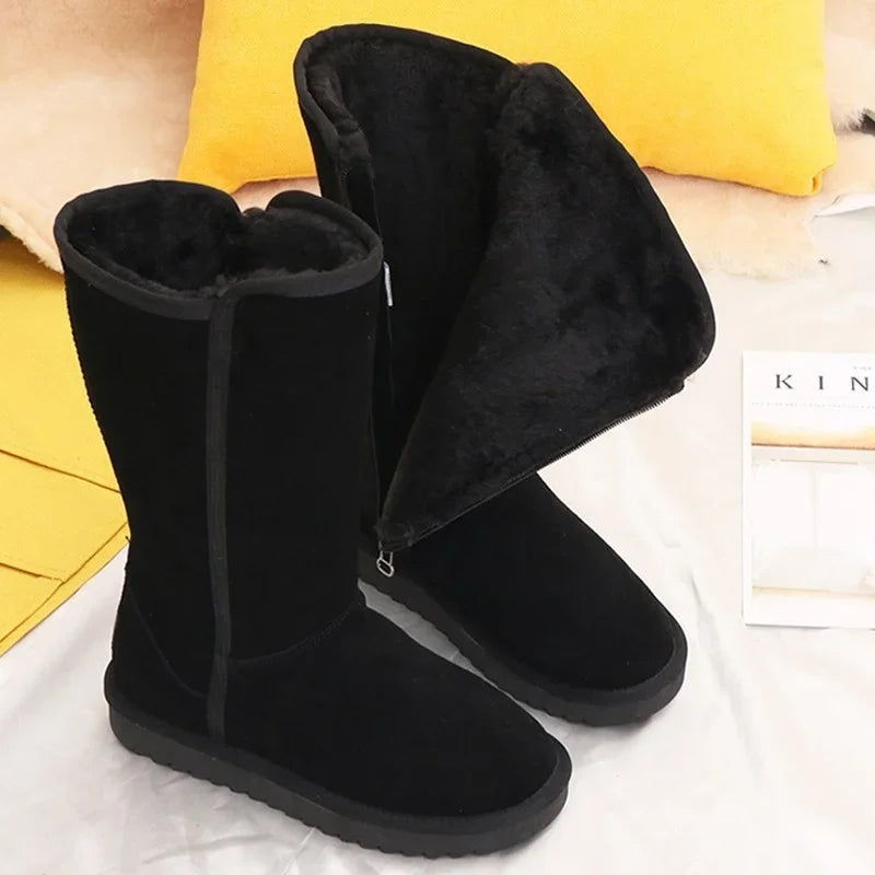 Shannon – Women's Vegan Leather Waterproof Snow Boots with Australian Fur