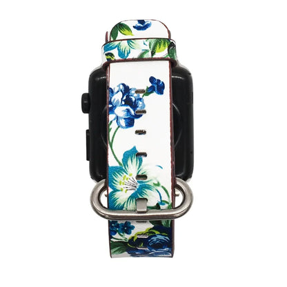 Kathleen – Women's Colorful Floral Vegan Leather Strap for Apple Watch