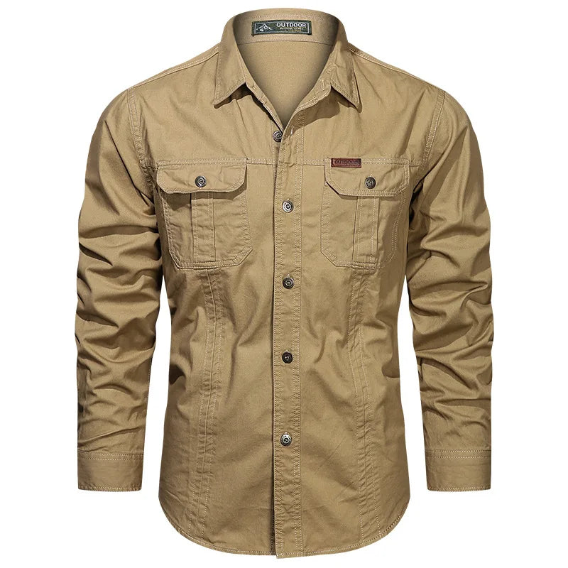 Fred – Men's Elegant Long Sleeve Cargo Shirt