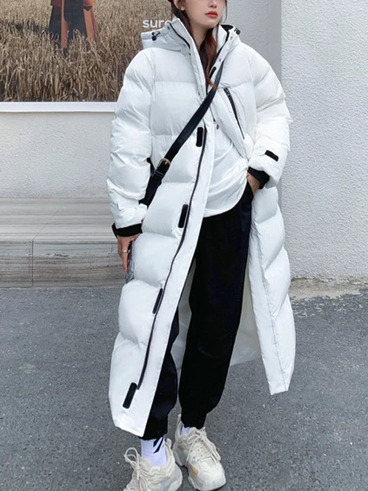 Nicole – Long Hooded Parka with Breathable Vegan Down Padding