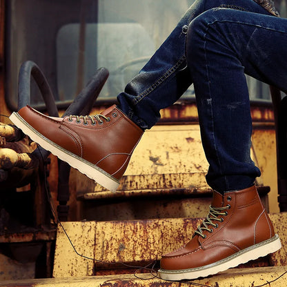Men's Retro Winter Boots for Cold Weather – Vintage Style Outdoor Casual Boots