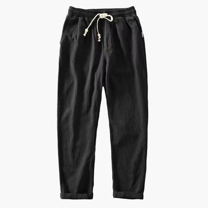 Men's Japan-Style Casual Drawstring Trousers for Travel and Everyday Wear