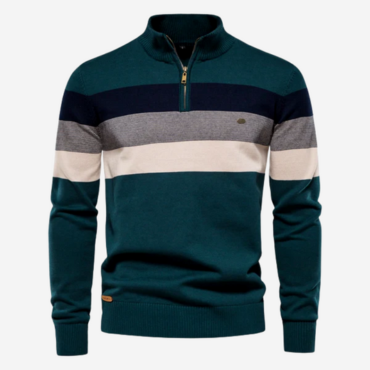 Francis – Men's Trendy Half-Zip Sweater with Turtleneck