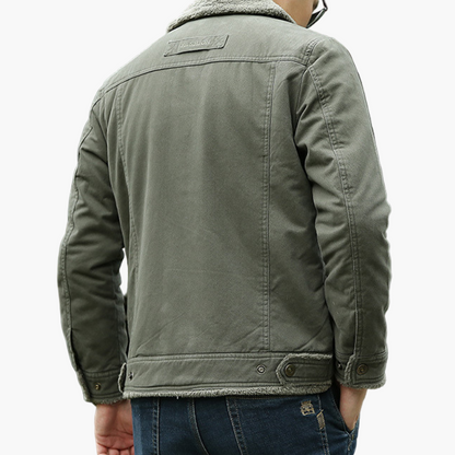 Men's Casual Outdoor Sherpa Collar Button-Up Jacket - Modern Urban Style