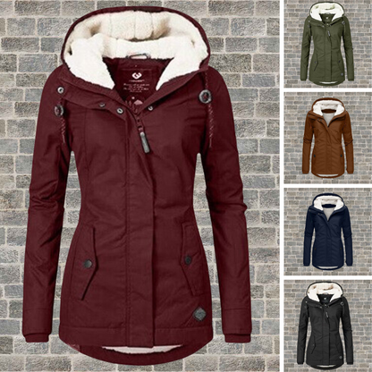 Women's Winter Sherpa Hoodie Jacket – Stylish and Cozy Warmth for Cold Weather
