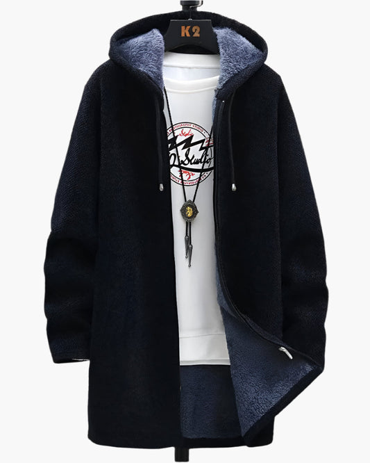 Men's Casual Hooded Fleece Jacket – Everyday Warmth and Style