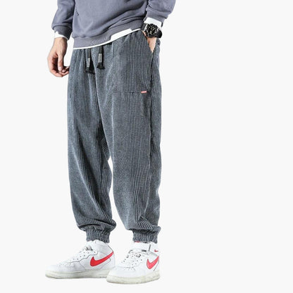Men's Relaxed Fit Corduroy Sweatpants Casual Streetwear