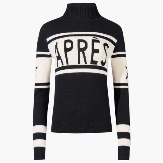 Women's Après-Ski Turtleneck Sweater - Winter Sports Style Pullover