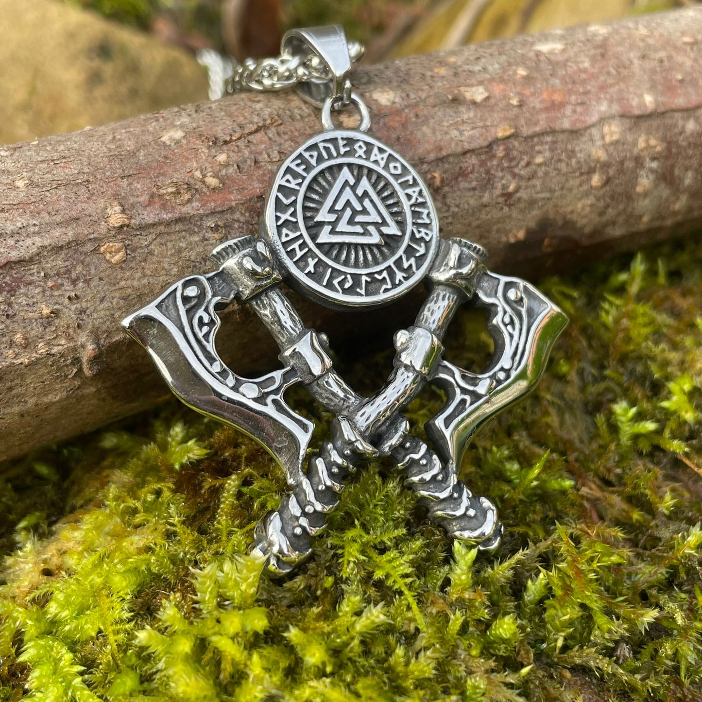 Karl – Men's Viking Pendant Necklace with Valknut Symbol