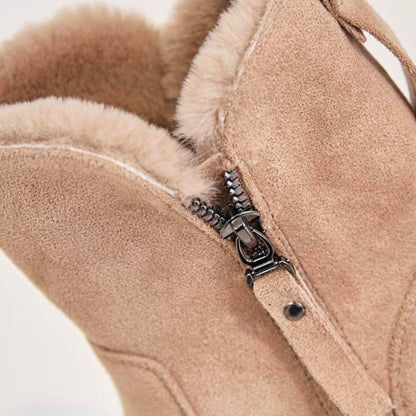 Women's Winter Waterproof Fashion Ankle Boots with Warm Lining and Non-Slip Sole