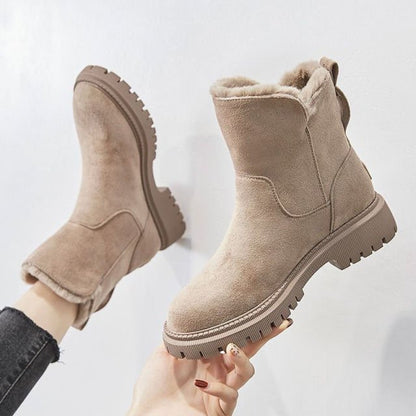 Women's Winter Waterproof Fashion Ankle Boots with Warm Lining and Non-Slip Sole
