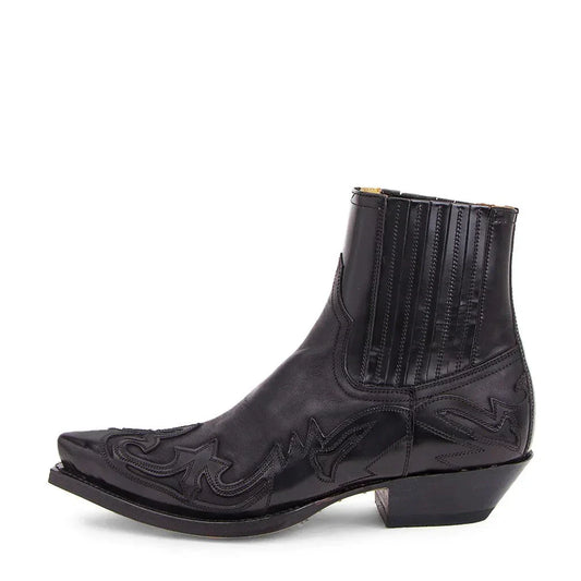 Men's and Women's Classic Western Cowboy Ankle Boots - Fashion Pointed Toe Embroidered Style