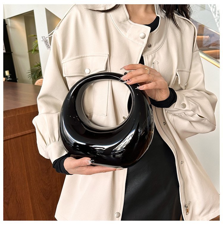 Gabrielle – Acrylic Handbag Moon Dinner Bag Crossbody