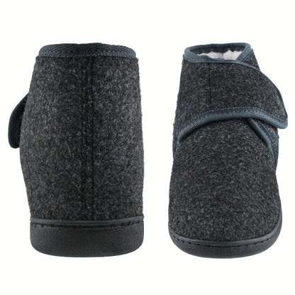 Men's High-Top Comfort Slippers with Adjustable Strap for Everyday Wear